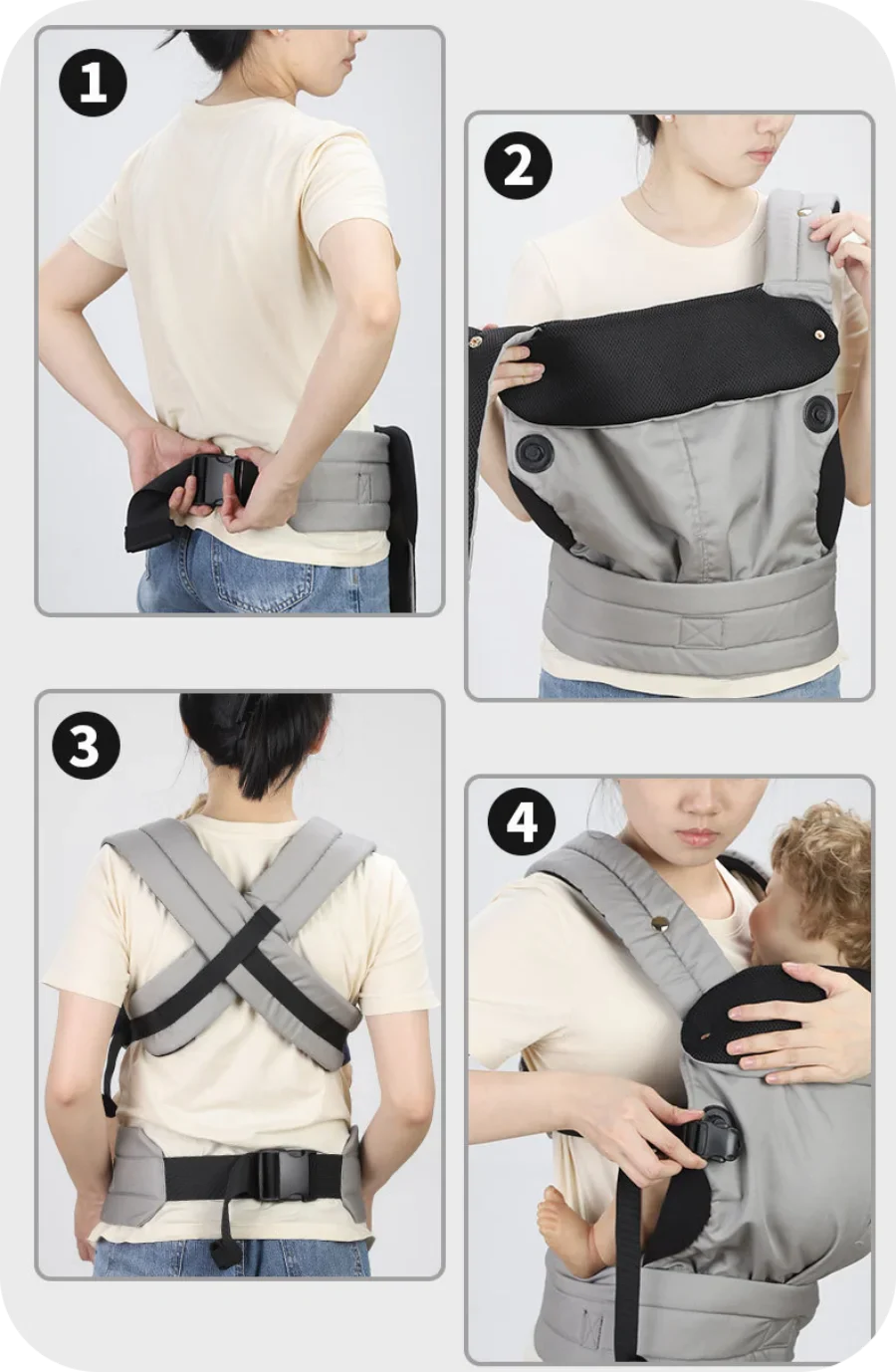 Porte-Bébé Wrap Écharpe 
