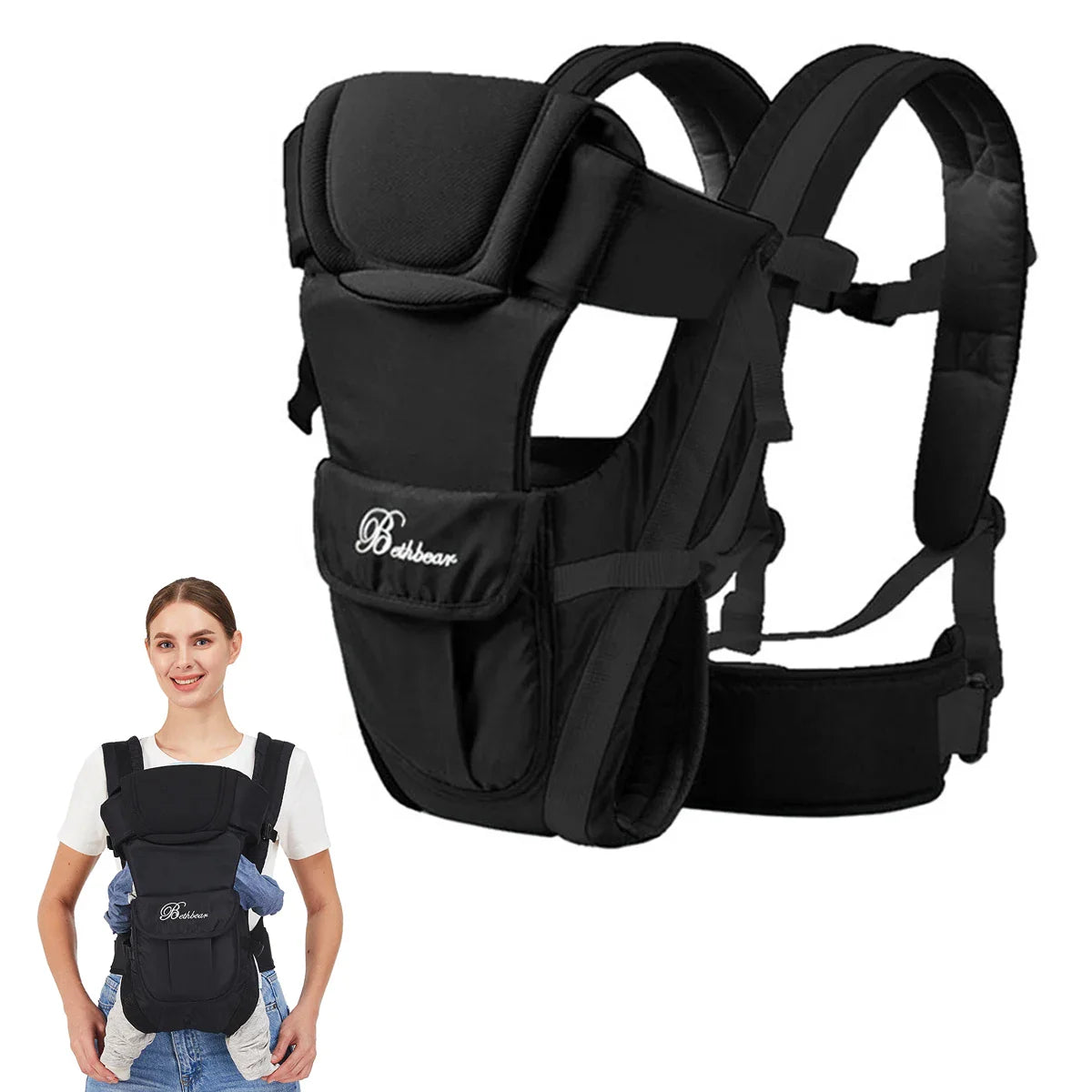 Porte-Bébé Dos Maintien Tête 