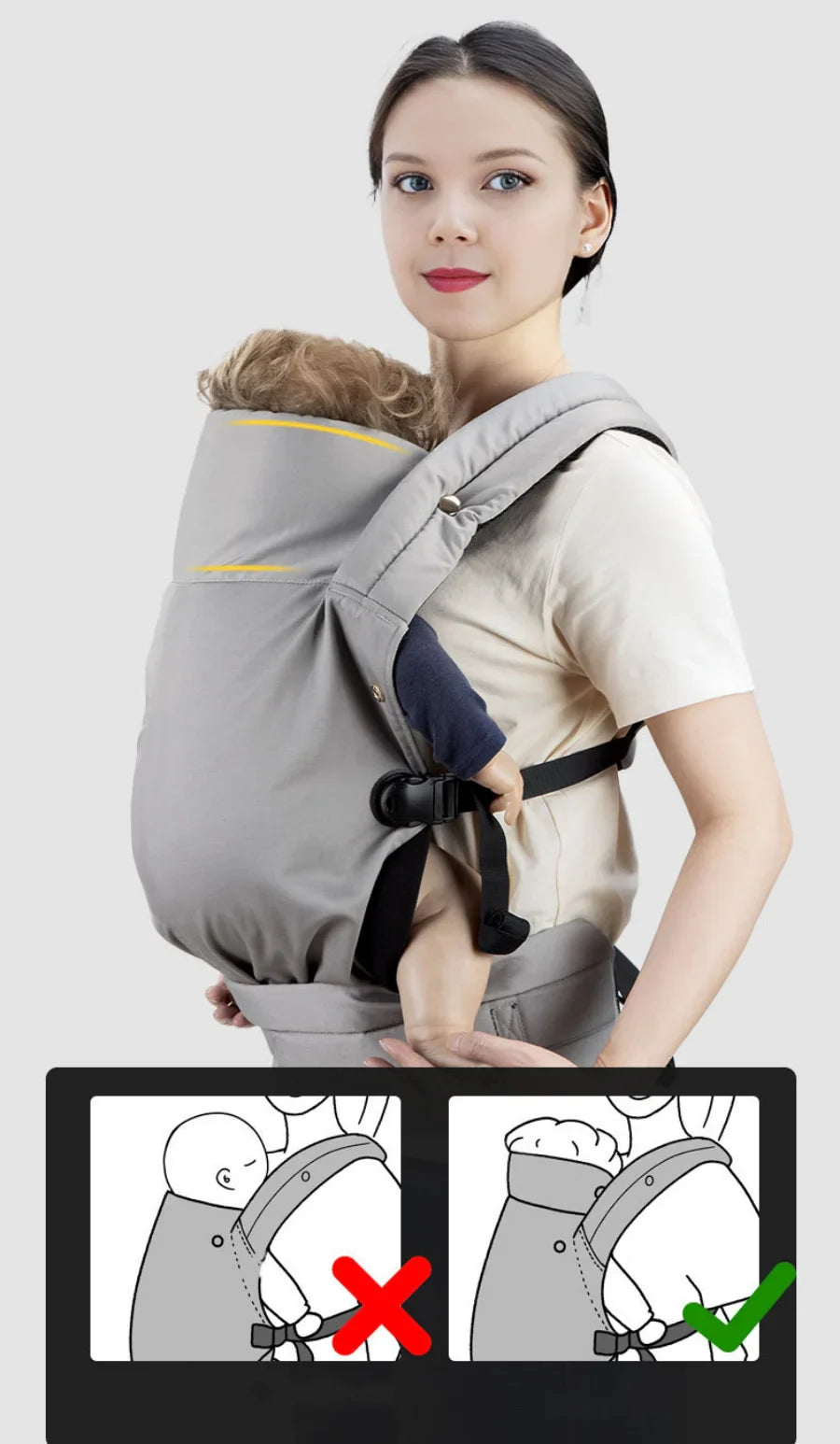 Porte-Bébé Physiologique Noir 