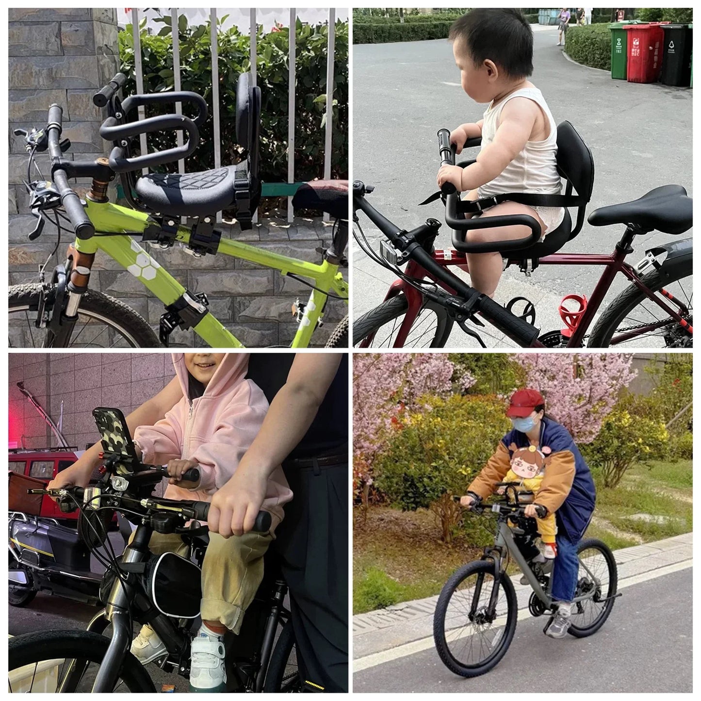 Siège Bébé Vélo Avant Sécurisé 